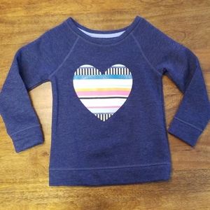 NWOT colorful heart applique sweatshirt